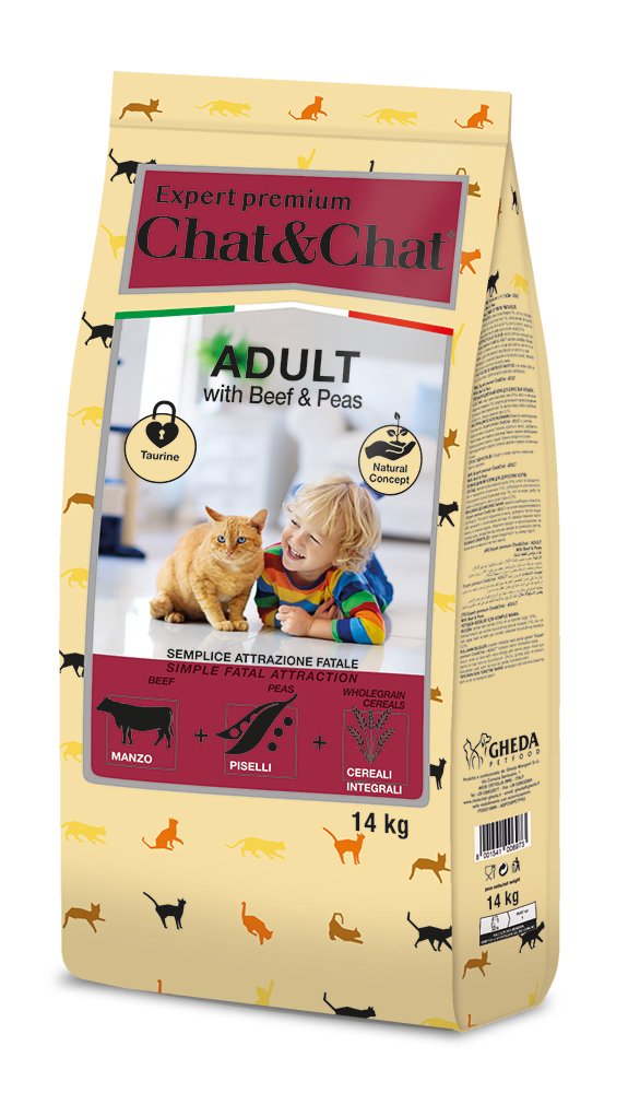 Chat & Chat Expert Adult Manzo & Piselli 14Kg
